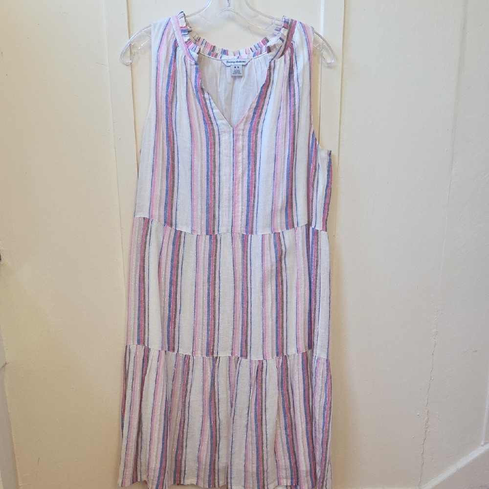 Tommy Bahama Pink and Blue Striped Garment